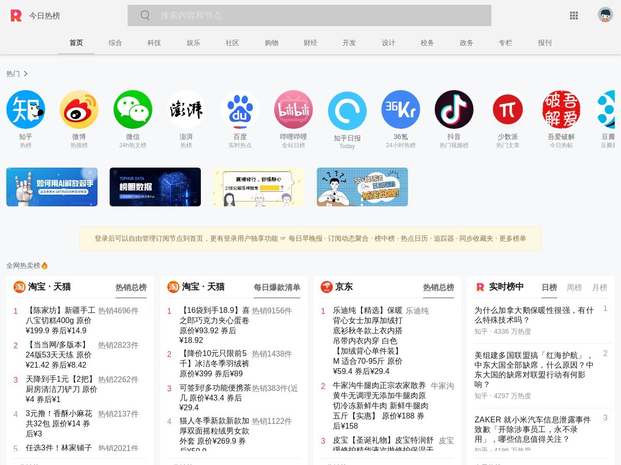 今日熱榜官網