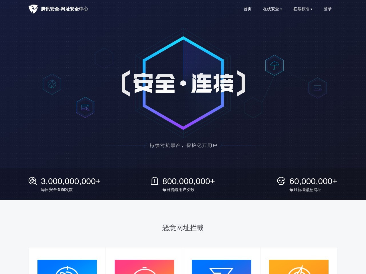 點擊放大圖片 騰訊安全-網址安全中心