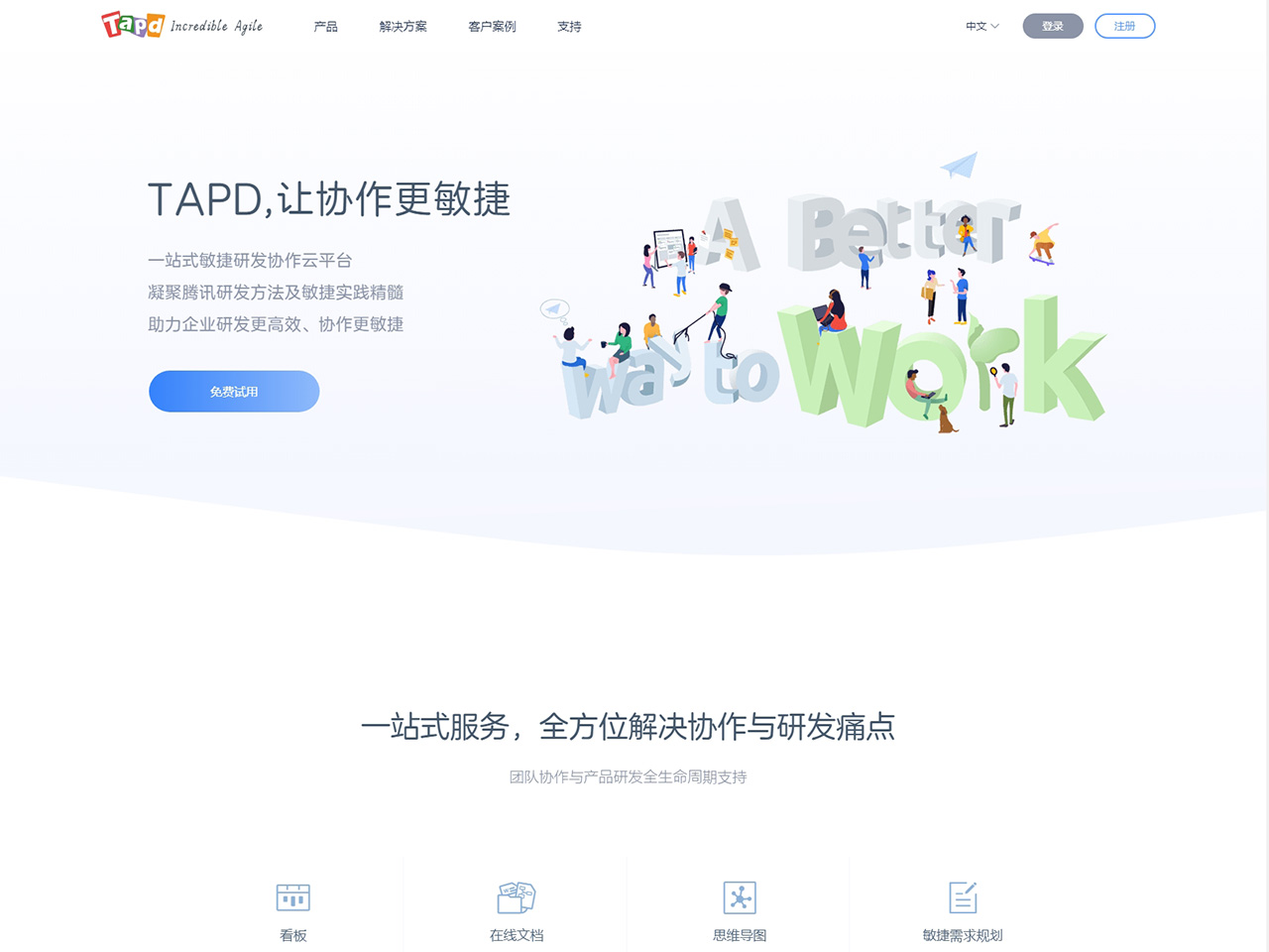 點擊放大圖片 TAPD 騰訊敏捷產品研發平臺